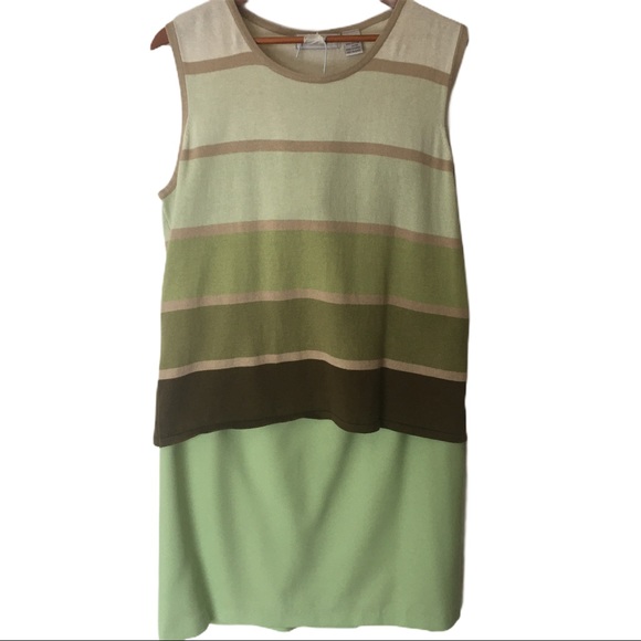 2/$25- Gloria Vanderbilt Sleeveless Ombré Green Knit Top - Picture 7 of 13